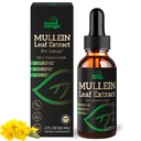 Mullein Leaf Extract for Lungs - Mullein Drops for Respiratory Health Support Lung Detox Cleanse - Vegan Sugar-Free Gluten Free - Liquid Supplement for Men Women 2fl. oz (60ml)