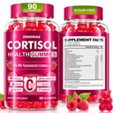 Cortisol Supplements for Women & Men, Sugar Free 15-in-1 Cortisol Gummies, with Magnesium, Ashwagandha, L-Theanine & Rhodiola, Stress, Mood & Focus Support, Vegan, 90 Count