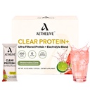 Clear Whey Protein Powder Drink | 20g Clear Protein + Electrolytes, Sugar Free, Lactose Free, Keto Friendly, Light & Refreshing Post-Workout Recovery for Women & Men, Watermelon Lime, 15 Stick Packs