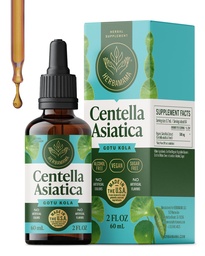 HERBAMAMA Gotu Kola Tincture - Vegan Brain Support with Centella Asiatica Extract Drops - Non-GMO, Alcohol & Sugar-Free Gotu Kola Extract Supplement, 42-Day Supply