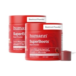 HumanN SuperBeets Beet Root Powder - Non-GMO Beetroot Superfood - Nitric Oxide Supplement for Heart Health, Nitric Oxide Powder for Circulation & Blood Pressure Support - Black Cherry, 60 Servings