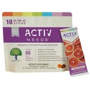 ActivNeeds Stick Packs by NeuroNeeds – 55 Ingredient Mitochondrial Energy Powder, Nootropic Blend for Focus, Endurance and Recovery, Vegan, Gluten-Free, Blood Orange (10 Servings)
