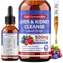 Liver Detox and Repair Drops, 27-in-1 Kidney Support Supplement with Cranberry Extract & Chanca Piedra-Boost Urinary Tract, Bladder & Liver Health, Vegan & Non-GMO, 2 Oz