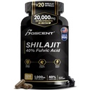Shilajit Capsules 20,000mg – Pure Himalayan Shilajit for Men & Women – Same as Resin - Fulvic Acid Supplement with 85+ Trace Minerals – High Potency Natural Energy – 120 Vegan Capsules