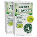 REESE'S PINWORM Medicine Liquid for Entire Family, Full Prescription Strength, 2 Oz, Pack of 2, #1 Doctor Recommended Single Dose Pyrantel Pamoate Dewormer for Adults & Kids Ages 2+, Banana Flavor