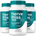 (3 Pack) Nerve Bliss Max – Official Nervebliss for Neuropathy Capsules with a Natural Blend for Daily Comfort and Overall Nerve Health Support, Just 2 Easy-to-Swallow Pills a Day (180 Capsules)