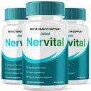 (3 Pack) Nervital Capsules, Maximum Strength Neuropathy Relief For Legs and Feet, Vitamins Stimulator for Nerve, Essentials Regeneration Supplement Formula Pills, Numbness, Tingling In Hand (180 ct)