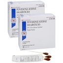 Henry Schein Prep Povidone-Iodine Swabsticks 3's, Individually Packed, Sterile, Antiseptic for Skin Preparation, 10% Povidone-Iodine- 50 Count (Pack of 2)