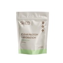Clear Protein Powder with Electrolytes by Shed, 15g Whey Protein Isolate, Low Calorie and Lactose Free, Light and Clean Hydration Drink, Bloat-Free Post Workout Supplement, Coconut Lime (15 Servings)