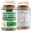 NEVISS Ashwagandha Gummies 2000mg, Feel Refreshed, Plus Proprietary Blend with 5-HTP, L-Theanine, Lemon Balm, Magnesium for Calm, Zzzs, Mood, Energy & Relaxation Support (1 Pack (60 Countss))