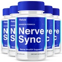 (5 Pack) Nerve Sync Capsules, NerveSync Pills for Neuropathy Brain Health Support Supplement with Premium Blend Vitamins, Nerve Health Function All Natural Maximum Strength Wellness Reviews (300 Ct)
