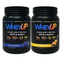 WheyUP Combo Lean Clear Whey Isolate - 24g Protein + 150mg Caffeine - Clear Whey Protein Powder - Sugar-Free - Keto-Friendly - Juice-Style Pre Post Workout Drink - 20 Servings