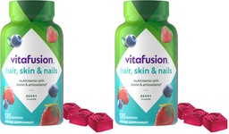 Vitafusion Gorgeous Hair/Skin & Nails Multivitamin Gummy Vitamins + Biotin & Antioxidant Vitamins C&E/Raspberry Flavor (45 Day Supply) America’s Number One Gummy Vitamin Brand, 135 Count (Pack of 2)