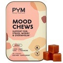 PYM Berry Mood Chews Support for Stress, Worry & Overwhelm, 20 Count | 130mg GABA, 90mg L-Theanine | Vegan, Non-GMO, Gluten-Free, No Added Sugar | All-Natural Mood Support Supplement Made in USA