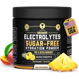 MMA Nutrition HRDWRK Electrolytes Powder with Magnesium, Potassium - Sugar Free Electrolytes Boost Endurance and Reduce Fatigue with This Electrolytes Supplement - Maximum Hydration - Keto Friendly
