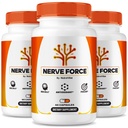 (3 Pack) Nerve Force – Premium Neuropathy Blend for Brain, Nerves & Concentration | NerveForce Capsulas for Memory, Focus & Clarity | Easy-to-Take for Daily Support, 90 Day Supply (180 Capsules)