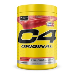 C4 Original Pre Workout Powder with 200mg Caffeine, 50 Servings | Cherry popsicle flavor with 200mg caffeine, creatine nitrate, L-arginine & beta-alanine for energy and pumps.