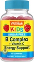 WellYeah Kids Vitamin B Complex Sugar Free Gummies | with Vitamin C, Folic Acid | Immune and Energy Support | Strawberry Flavor | 60 Count