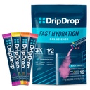 DripDrop Hydration Packets - Bold Variety Pack - Single Serve Electrolytes Powder Drink Mix - Watermelon, Berry, Lemon, Orange - Non-GMO, Gluten Free, Vegan - 16 Sticks