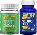 NATURAL STACKS Mood Magnesium Gummies + Neurofuel Nootropic Bundle - Supports Brain Health & Mood* - 105 Pieces
