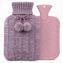 Hot Water Bottle with Knitted Cover, 2L Hot Water Bag for Pain Relief, Menstrual Cramps, Hot and Cold Compress, Hand & Feet Warmer, Bed Warmer, Hot Bottle Water Bag