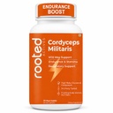 Rooted Actives Cordyceps Militaris Mushroom Extract 500mg Capsules | Fruiting Body | Supports VO2 Max, Endurance & Respiratory Health | 60 Veg Capsules