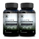 CUREFOREVER Shilajit & Ashwagandha 1000mg | Himalayan Shilajeet (500mg) + Ashwagandha (500mg) | Powerful Duo Formula for Energy, Strength & Stress Relief | Immunity booster for Men & Women | 60 Tablet (Pack of 2)