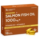 Carbamide Forte Salmon Omega 3 Fish Oil Capsules | Salmon Fish Oil Omega 3 Capsule 1000mg For Men & Women | Omega3 Fishoil Supplement For For Heart, Joints, Bones & Skin - 10 Softgels