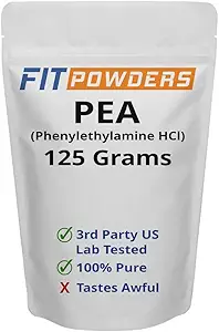 Beta Phenylethylamine HCl Pea Powder (Phenethylamine), Phenylethylamine Powder for Serotonin, Dopamine, and Energy Boost