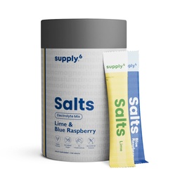 Supply6 Salts | Electrolyte Mix | Zero Added Sugar | Sodium, Potassium, Magnesium, Zinc & Fiber | Keto Friendly, Vegan Friendly, No Preservatives (18 Servings, Mix Variety Pack)