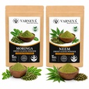 Organic Herbal Powder Combo | Moringa Powder 100g + Neem Powder 100g | Pack of 2