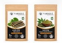 Organic Giloy Neem Herbal Tea Combo | Pure Dried Giloy Stem & Neem Leaves | Ayurvedic Kadha Ingredients | Natural Wellness Herbs