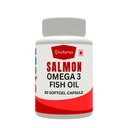 Salmon Omega 3 Fish Oil Capsules, 1000mg, 180mg EPA & 120mg DHA, Triglyceride Form, Heart Brain & Joint Support, 60 Softgel Capsules