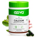 OZiva Calcium Magnesium Zinc with Vitamin D3, Bone Health, 60 Caps