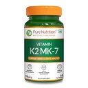 Pure Nutrition Vitamin K2 MK7 with Vitamin D3 Tablets for Men & Women | Supports Bone Strength, Heart Health & Calcium Absorption | K2 MK-7 Supplement – 60 Veg Tablets