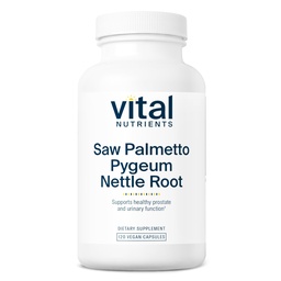 Vital Nutrients Saw Palmetto with Pygeum & Nettle Root - Vegan Saw Palmetto for Men Supports Healthy Prostate Function* - Gluten, Dairy, Soy Free - 120 Capsules