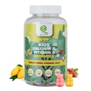 Kids Calcium & Vitamin D Gummy | 60 Gummies | For Healthy Bones, Stronger Teeth, and Growth | Vegan, Delicious Mango & Strawberry Flavor