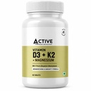 Active Vitamin D3 + K2 + Magnesium Tablets, 60 Tablets