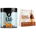 Sparkfusion 8500 mg Eaa+ & 6000mg Bcaa (300 gm) Essential Amino Acids | Pre/Intra Workout and Musc | SparkFusion Natural Peanut Protein Isolate – Flavor – 25g Protein, 5g BCAA, Zero Sugar, Gut-Friend