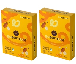 Goearnest Almond Banana Low Carb, High Protein Snack | 9g Protein, 5g Carbs | No Added Sugar, High Fibre, Gluten Free | 30g, Pack of 2
