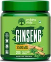 Vruksha Vitals Triple Ginseng Root - 2500 mg - Korean Red Panax Ginseng, Siberian and American Ginseng Extract Powder Tablets Capsules Supplement
