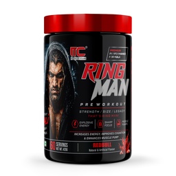 Muscle Club Ring Man Pre Workout Redbull Flavour | AMP Powered | By The Great Khali | High Stim Pre workout with 2000mg Beta-Alanine & 200mg Caffeine | Energy & Focus Booster