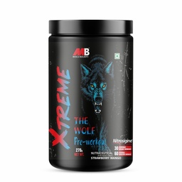 Muscle Builder Advanced Pre-Workout Powder, Increases Blood Flow, Boosts Strength and Explosive Energy, Improves Exercise Performance | Massive Pump | Laser Focus with Nitrosigine - Nitric Oxide Booster & Powerful Preworkout Energy Powder [60 Servings, Strawberry Mango]