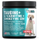 Taurine Supplement for Dogs with L-Carnitine & CoQ10 | Heart Support Formula for Healthy Heart Function, Cardiovascular Support & Overall Wellness, Chicken Flavor Tablets,120 Count