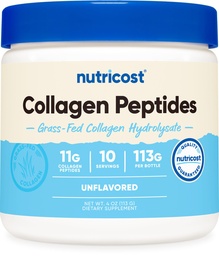 Nutricost Collagen Peptides Powder 4 oz (Unflavored) Type I, Type III Collagen - Grass-Fed, Gluten Free and Non-GMO
