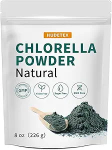 Chlorella Powder Natural with 16 oz - Chlorophyll Powder, Supports Immune System & Liver Function, Keep Youth, Vegan, Rich in Vegan Protein and Vitamins.