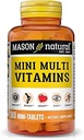 MASON NATURAL Mini Multi Vitamins, Vitamins A, C, D3, E, B1, B2, B3, B6, B12, Folate and Calcium for Overall Health, 1 Year Supply