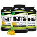 Natural Omega 3-6-9 Blend DPA, EPA, DHA, ALA and GLA - Organic Flax Seed Oil plus Wild Caught Natural Fish Oil - Over 2,800 Milligram Strength - Gluten Free - Made in The USA - 60 SoftGels (Pack of 3)