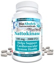 Bio Absorb Nattokinase Supplement. Non-GMO Natto Extract Enzyme. 100 mg, 2000 FUs. 60 Veggie Caps (60-Day Supply)