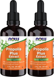 NOW Supplements, Propolis Plus Extract Liquid with Dropper, Herbal Supplement, 2-Ounce (Pack of 2)